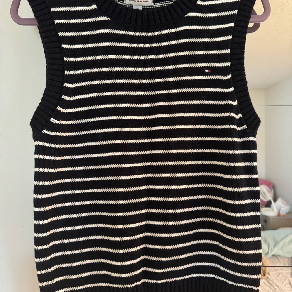 Tommy Hilfiger Black Preppy Knit Sweater